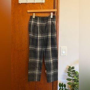Aritzia Wool Plaid Pants, Size 00 but fit big (more of a 0)
